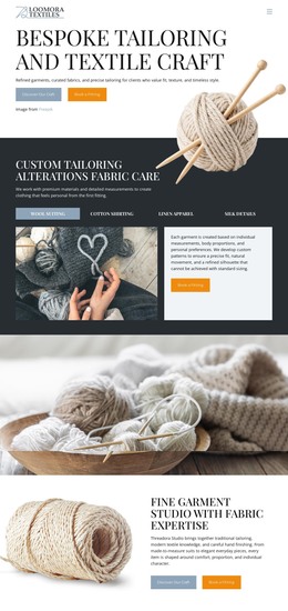 Free HTML For Bespoke Textile Craft