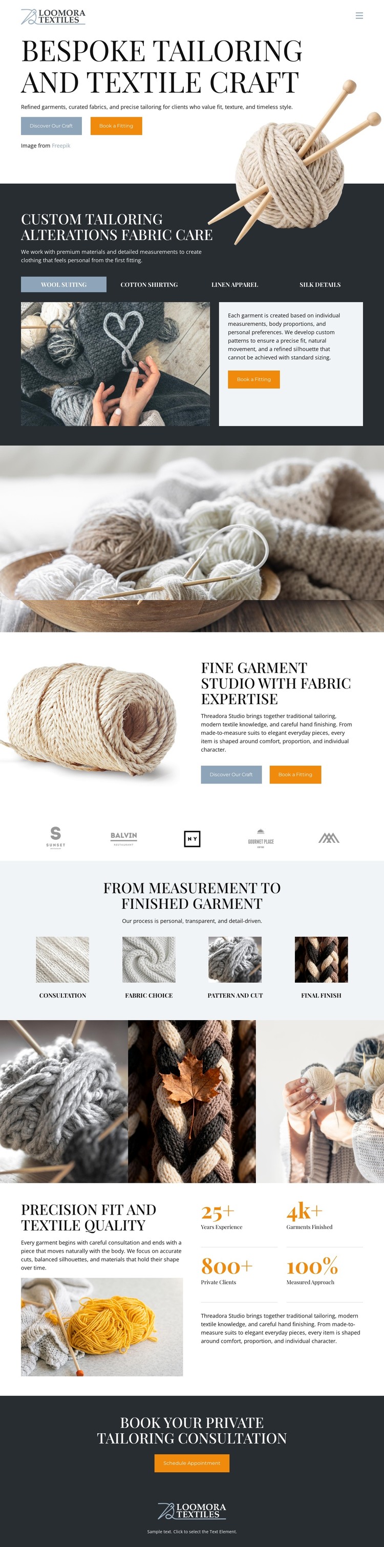Bespoke Textile Craft HTML Template