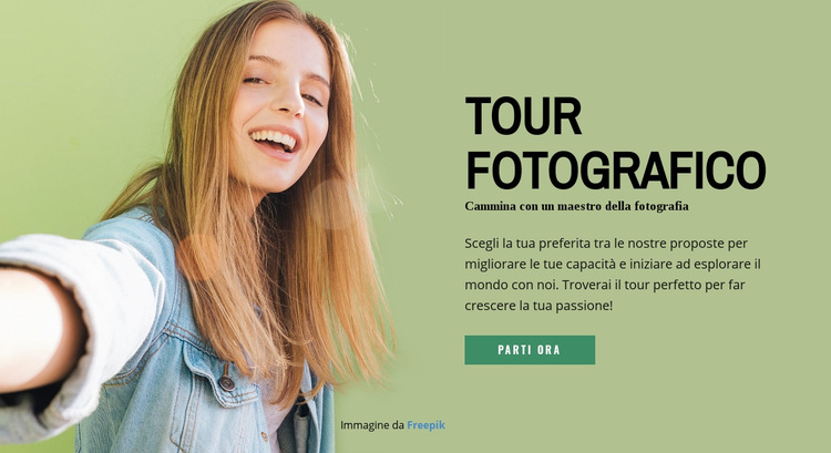 Viaggia con un fotografo professionista Modello di sito Web