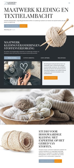 Textielambacht Op Maat - Exclusief WordPress-Thema