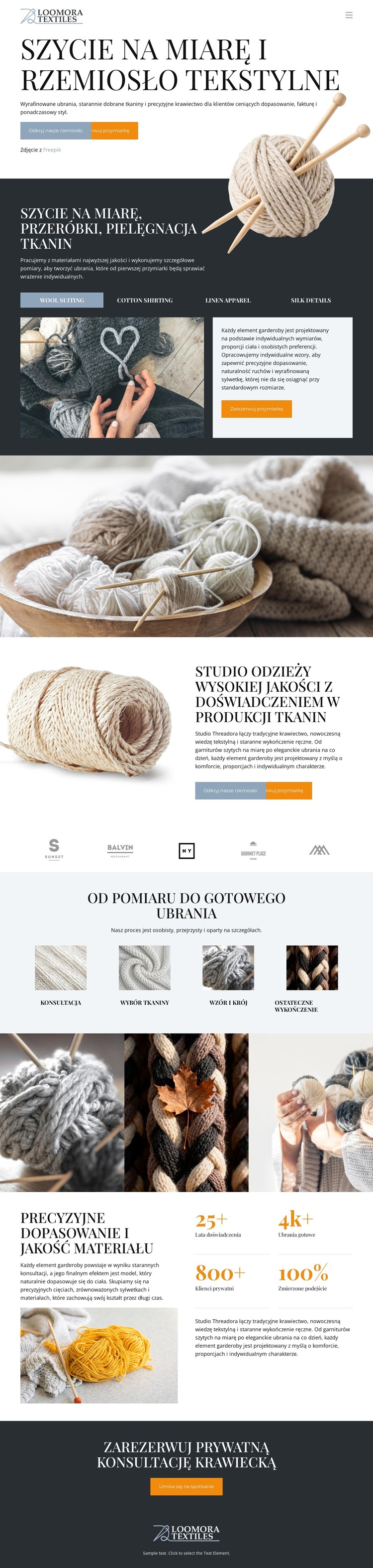 Rzemiosło tekstylne na zamówienie Szablon CSS