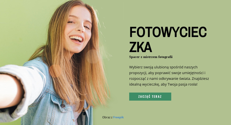 Podróżuj z profesjonalnym fotografem Szablon witryny sieci Web