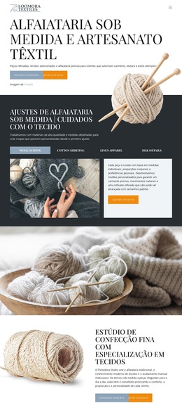 Funcionalidade De Layout Para Artesanato Têxtil Sob Medida