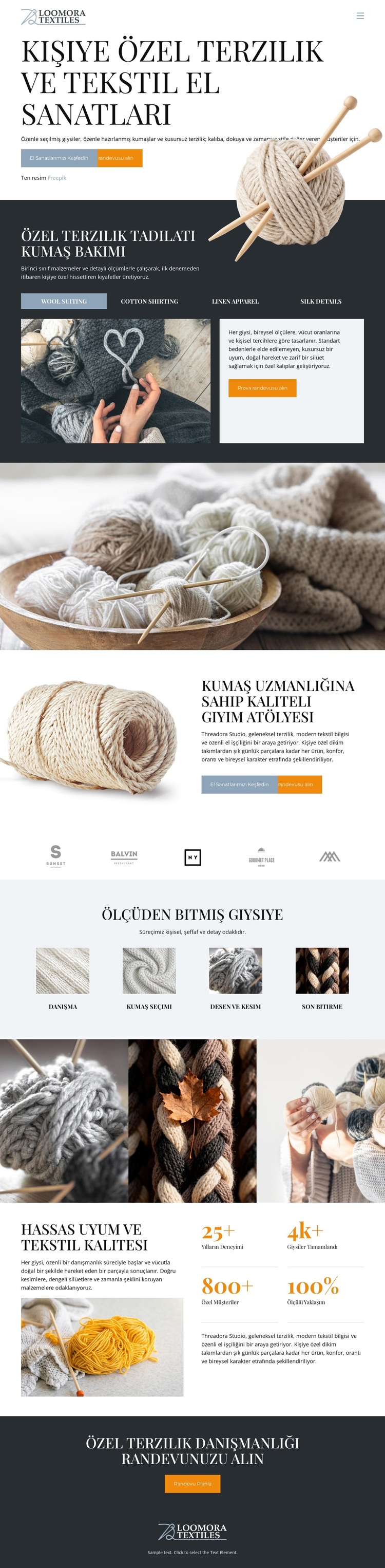 Özel Tekstil El Sanatları HTML Şablonu