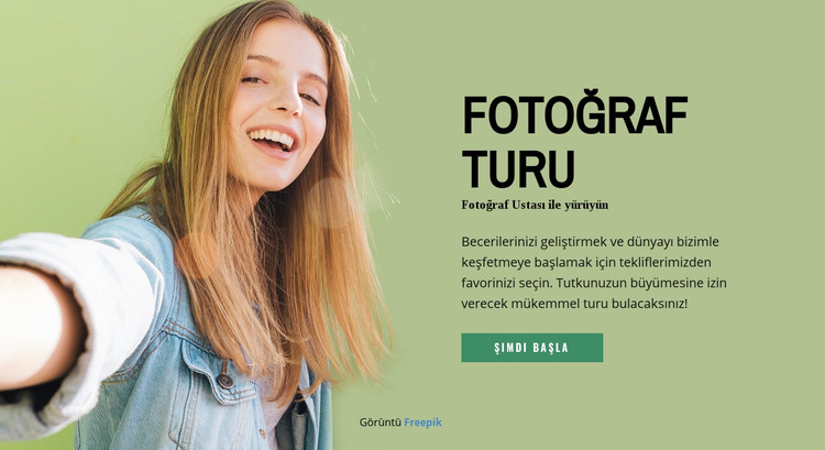 Profesyonel bir fotoğrafçı ile seyahat edin HTML Şablonu