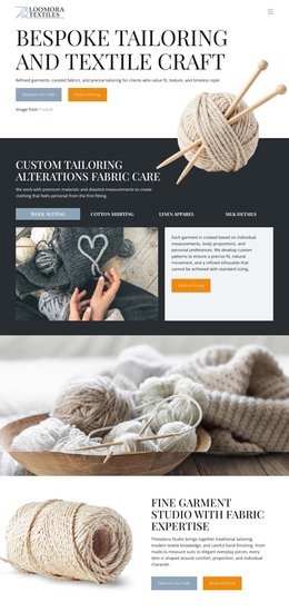 Bespoke Textile Craft - Exclusive WordPress Theme