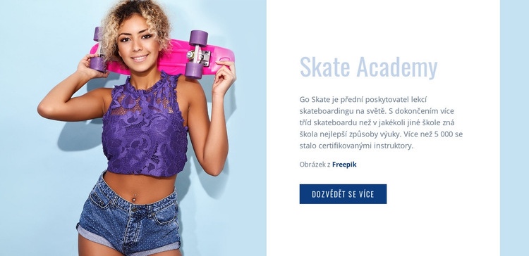 Sportovní klub a skate akademie Šablona HTML