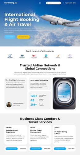 Modern Airline Booking Free CSS Website