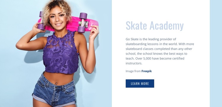 Sport club and skate academy CSS Template