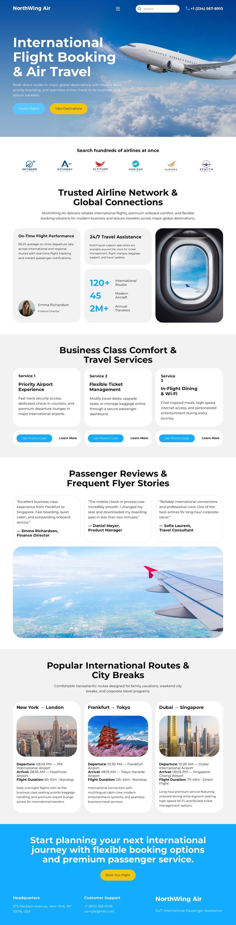 Modern Airline Booking CSS Template