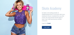 Sport Club And Skate Academy Templates Html5 Responsive Free