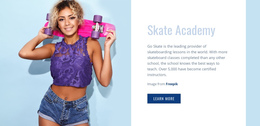 Sport Club And Skate Academy Bootstrap HTML