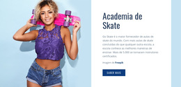 Clube De Esportes E Academia De Skate - Modelo De Página Da Web