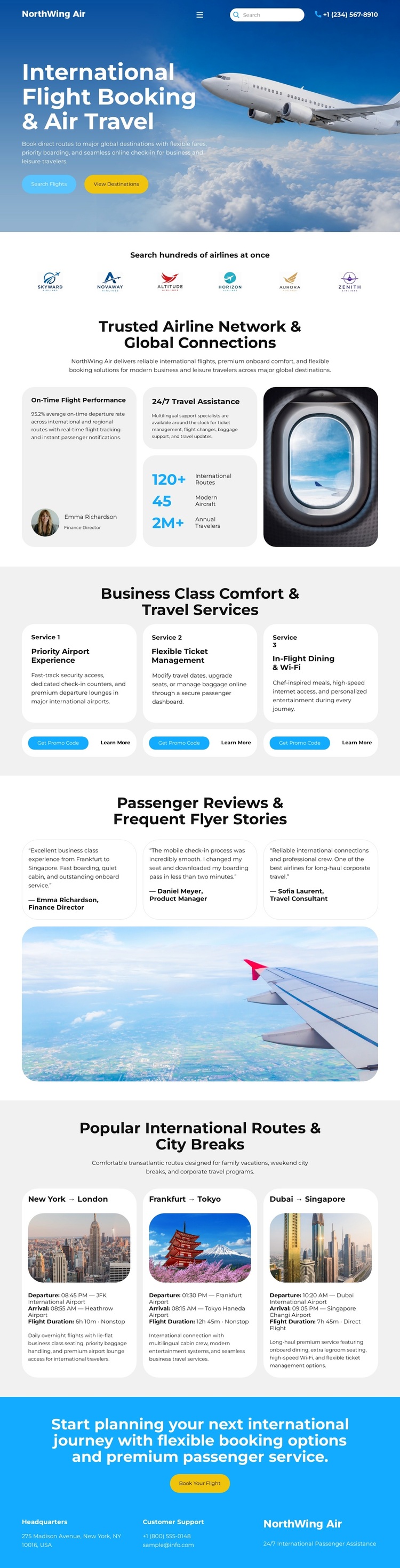Modern Airline Booking Template