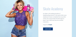 Sport Club And Skate Academy Page Templates