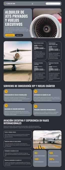 Jet Privado De Lujo Sitio Web De Agencia De Viajes