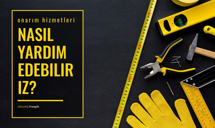 Ev onarım hizmetleri HTML Şablonu