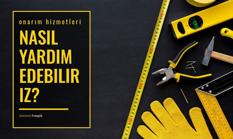 Ev onarım hizmetleri Web Sitesi Mockup'ı