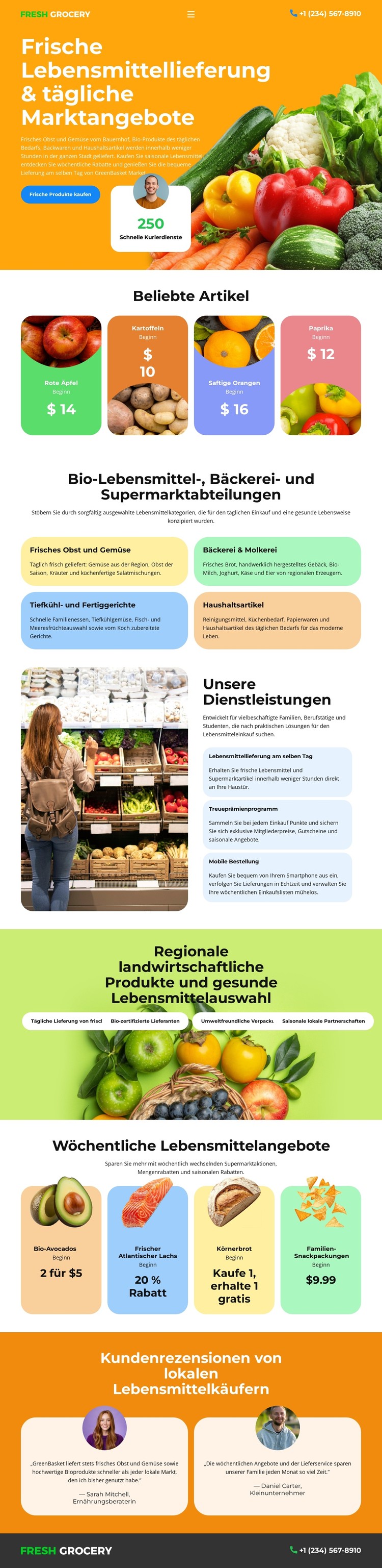 Lebensmittelgeschäft CSS-Vorlage