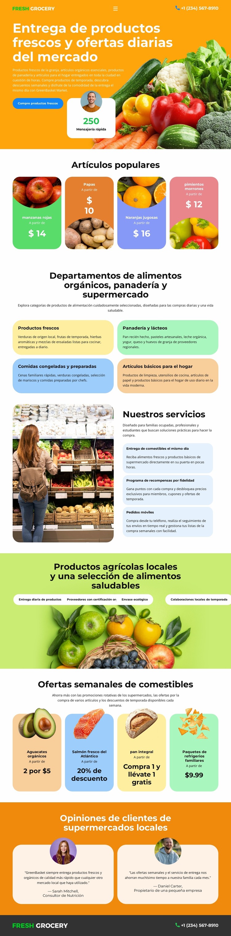 Tienda de comestibles Plantilla Joomla