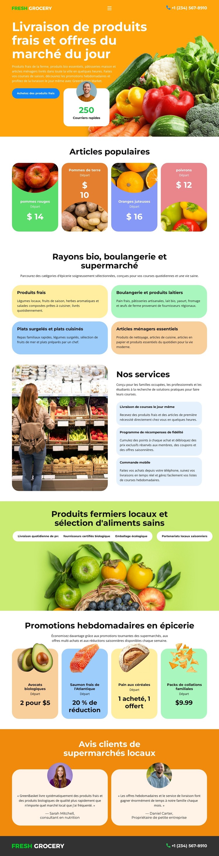 Épicerie Modèle HTML