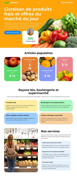 Épicerie - Thème CSS Gratuit