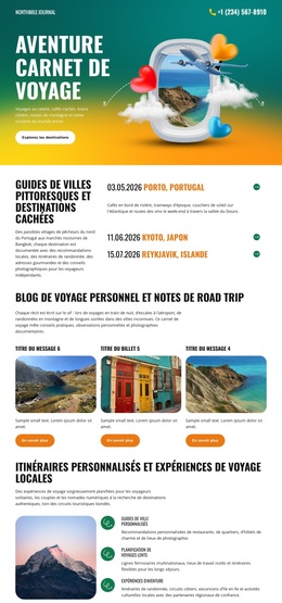 Carnet De Voyage Personnel - Thème WordPress Polyvalent