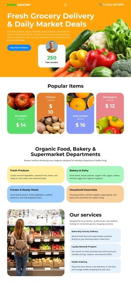 Grocery Store - HTML Template Code