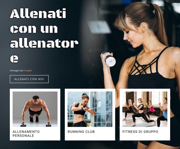 Stile di vita sano e sport Mockup del sito web