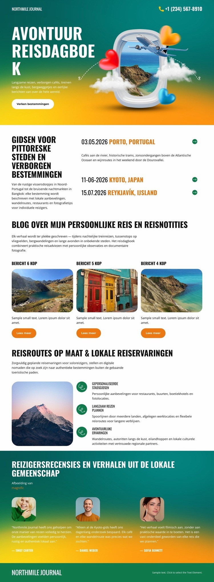 Reisdagboek Sjabloon