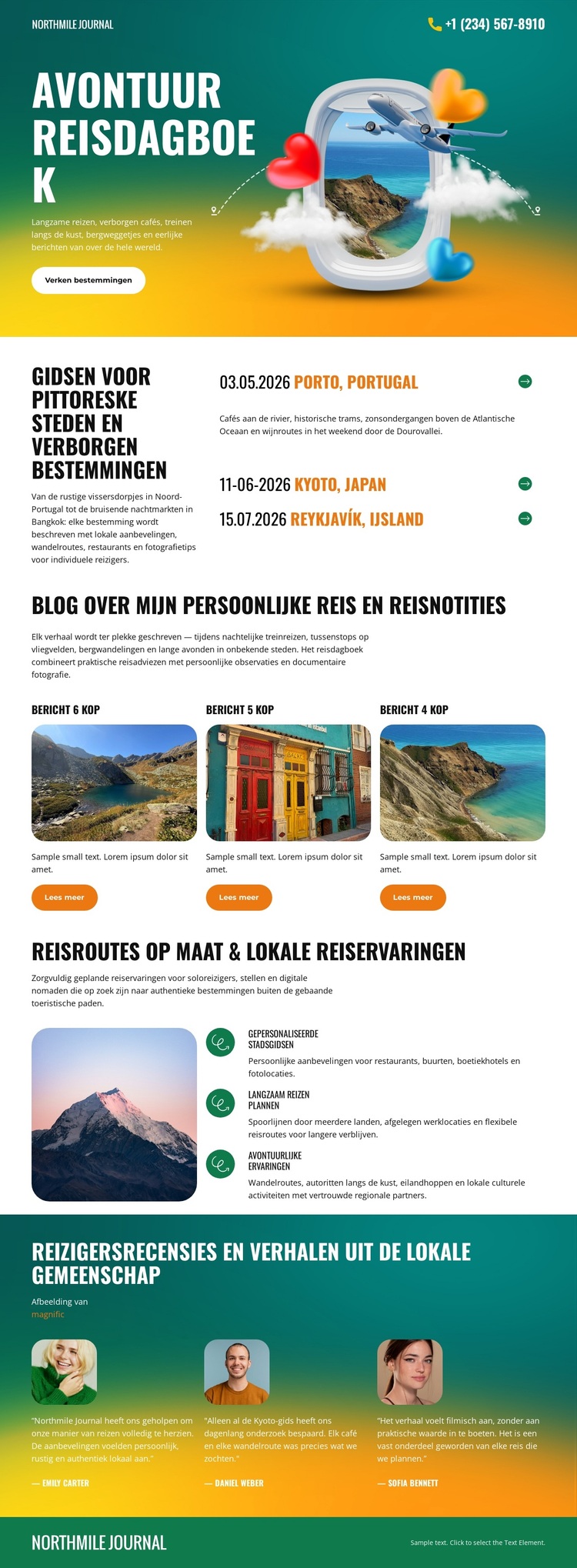 Reisdagboek WordPress-thema