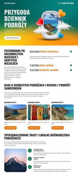 Dziennik Podróży - Szablon Strony Internetowej