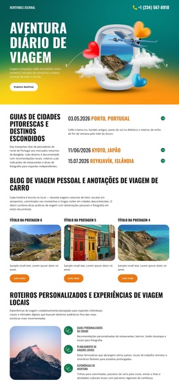 Diário De Viagem Pessoal - Tema WordPress Multifuncional