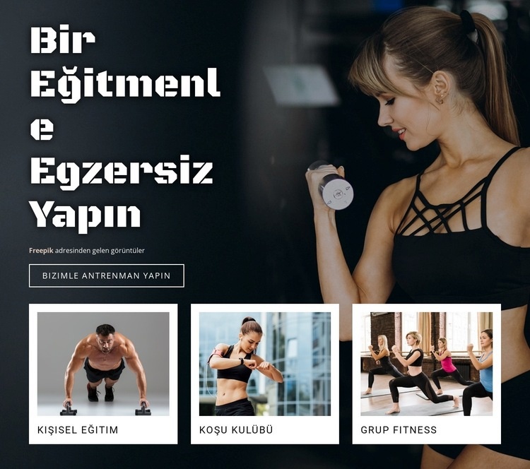 Sağlıklı canlılık ve spor Şablon