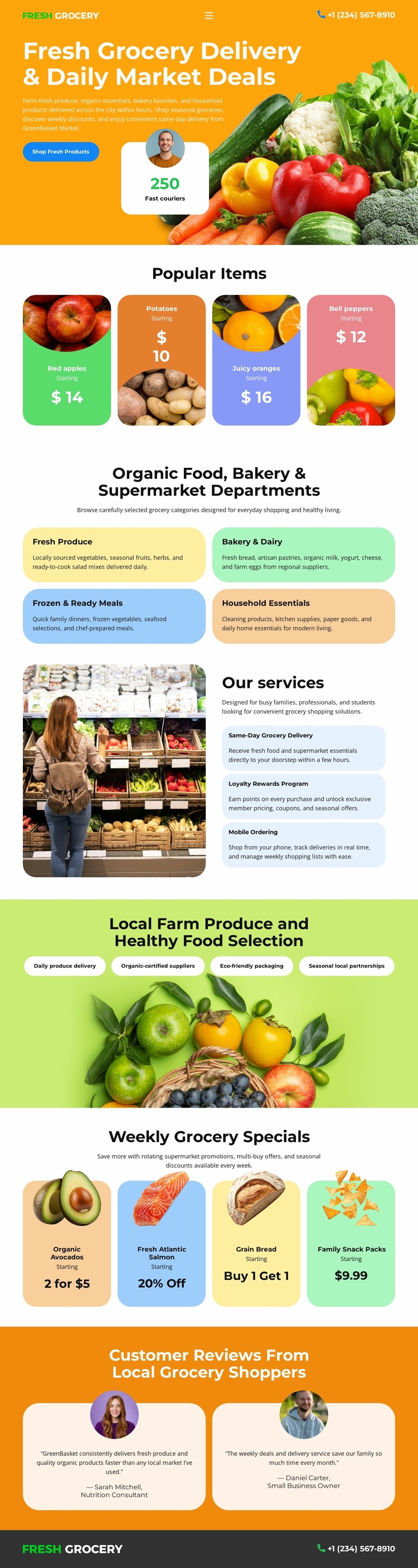 Grocery Store Website Design