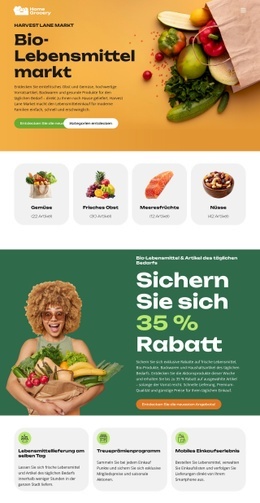 Lieferung Frischer Lebensmittel – Anpassbare Professionelle HTML5-Vorlage