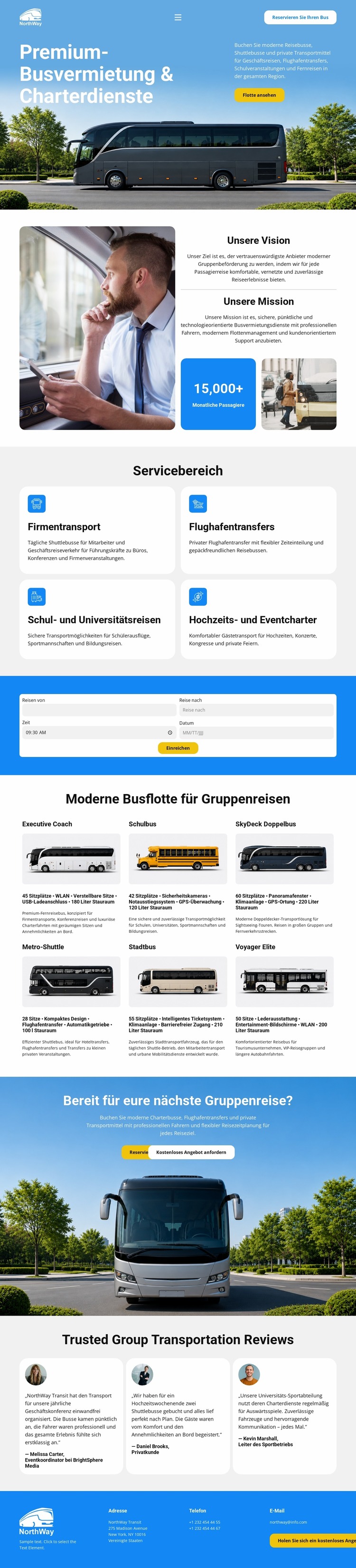 Modern Bus Rental Joomla Vorlage