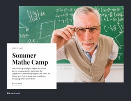 Kostenloser Website-Builder Für Sommer Mathe Camp