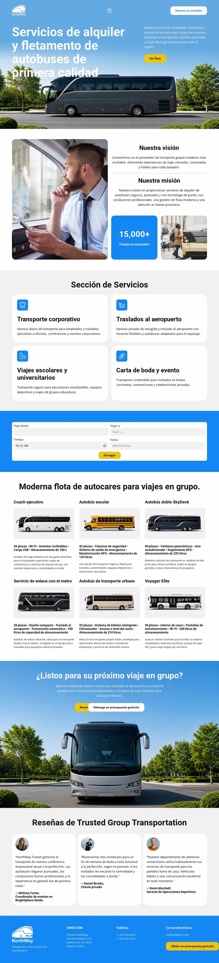 Modern Bus Rental Plantilla Joomla
