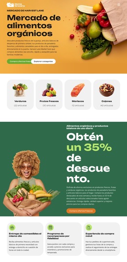 Diseño Del Sitio Web Para Entrega De Productos Frescos A Domicilio