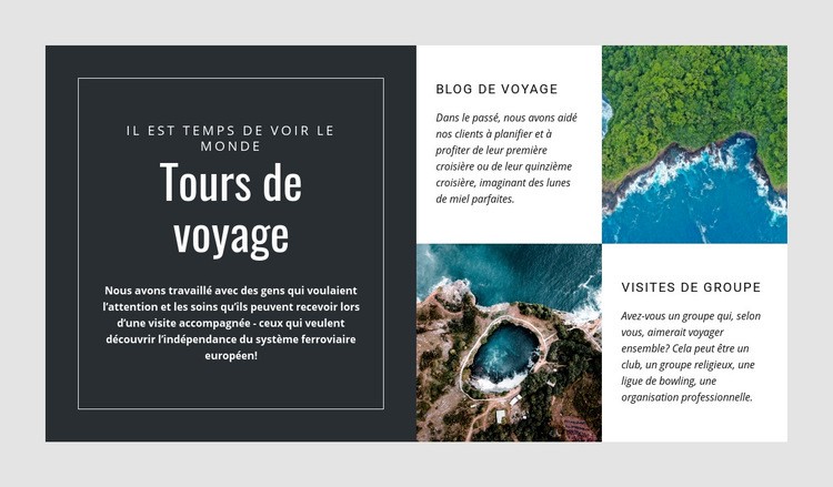 Le voyage est un investissement en soi Conception de site Web