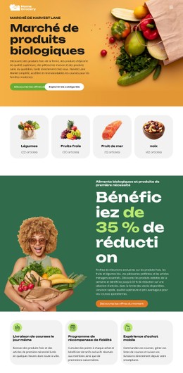 Site Web Responsive Pour Livraison De Produits Frais