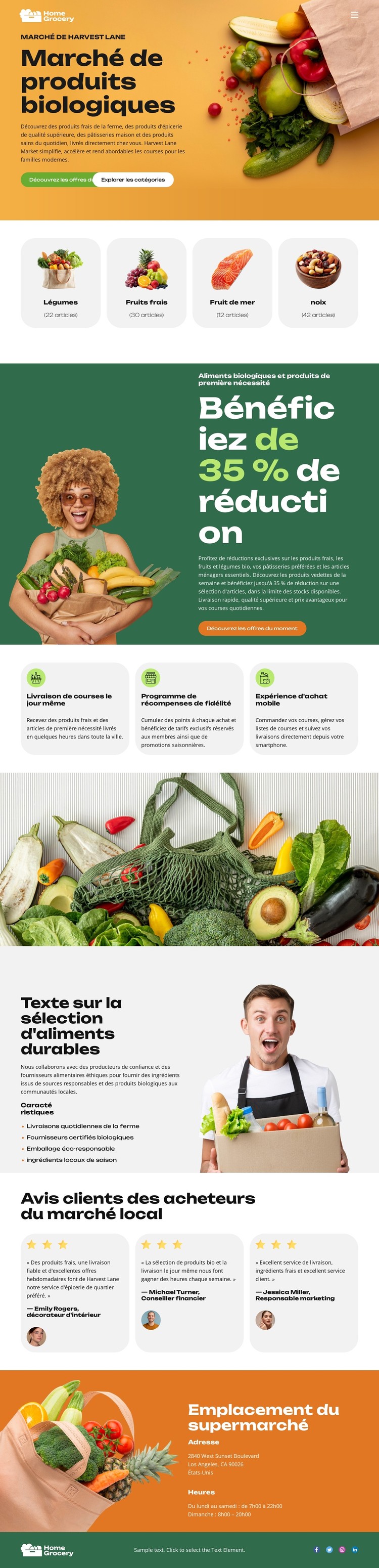 Livraison de produits frais Modèle CSS