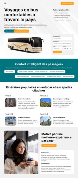 Voyages En Bus Modernes - Modèle De Page Web