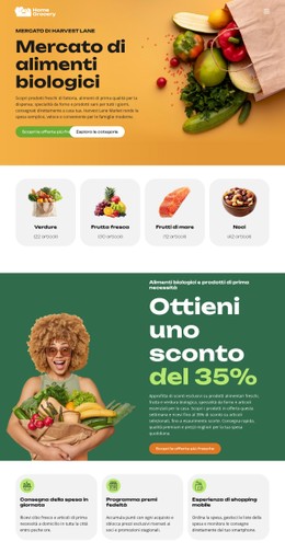 Consegna Di Prodotti Alimentari Freschi Sito Responsive