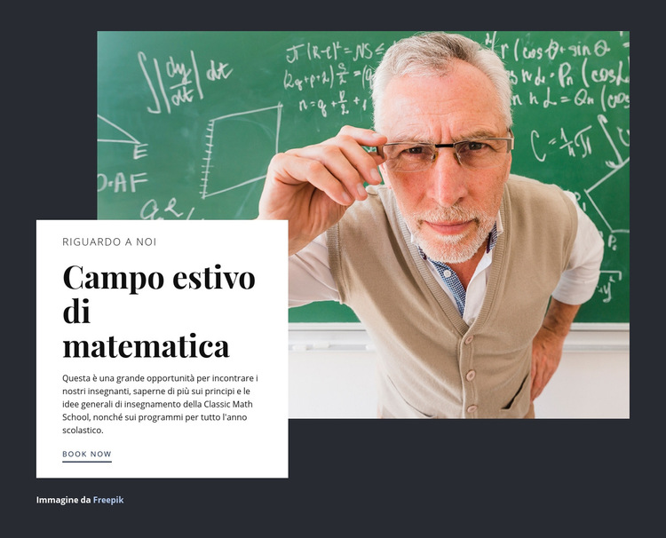 Campo estivo di matematica Modello di sito Web
