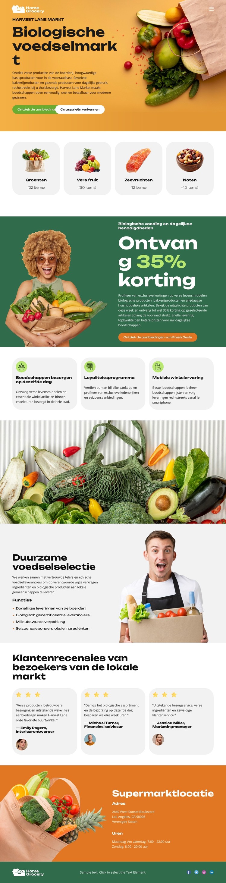 Verse boodschappen bezorgen CSS-sjabloon