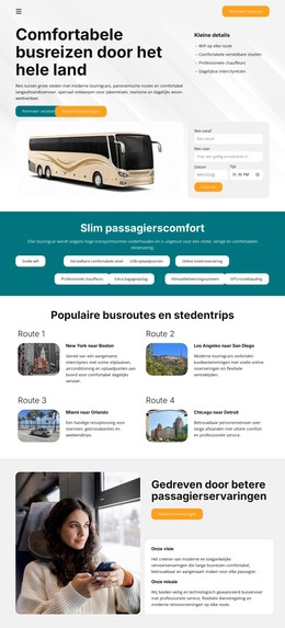 Sitesjabloon Voor Modern Busvervoer