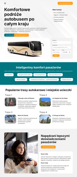 Responsywny HTML5 Dla Nowoczesne Podróże Autobusem