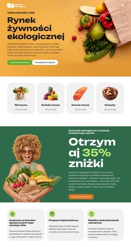 Dostawa Świeżych Produktów Spożywczych - Szablon Kreatora Stron Internetowych